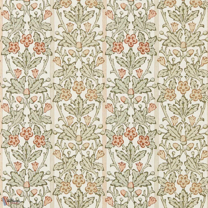 Oak & Blossom behang-Morris & Co-Chestnut/Primrose-Rol-Selected Wallpapers-Interiors