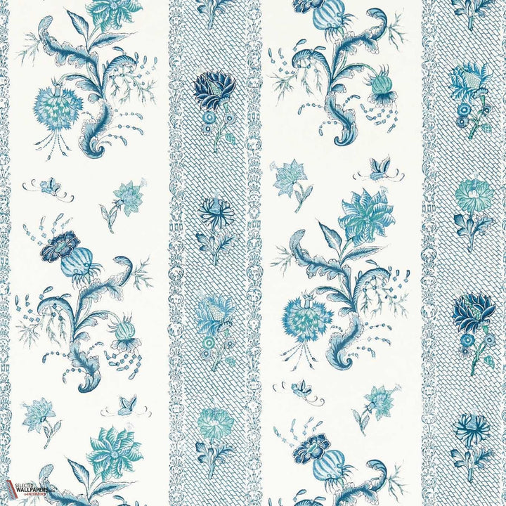 Papaver stripe behang-Zoffany-Mazarine blue-Rol-Selected Wallpapers-Interiors