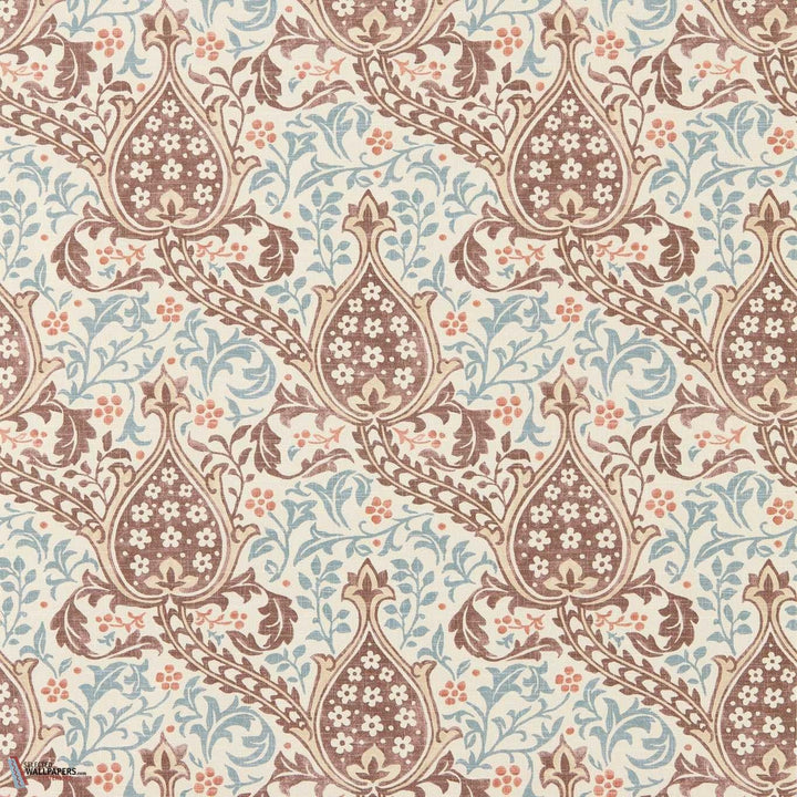 Persian Tulip behang-Morris & Co-Umber/Mineral Blue-Rol-Selected Wallpapers-Interiors