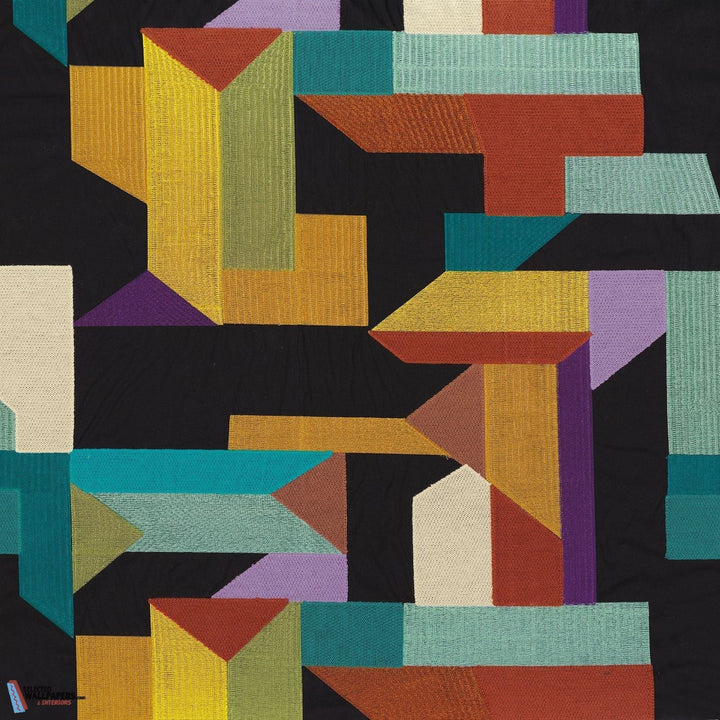 Polychromie stof-Casamance-Kissen-Cushion-Acajou Acier-Meter (M1)-Selected Interiors