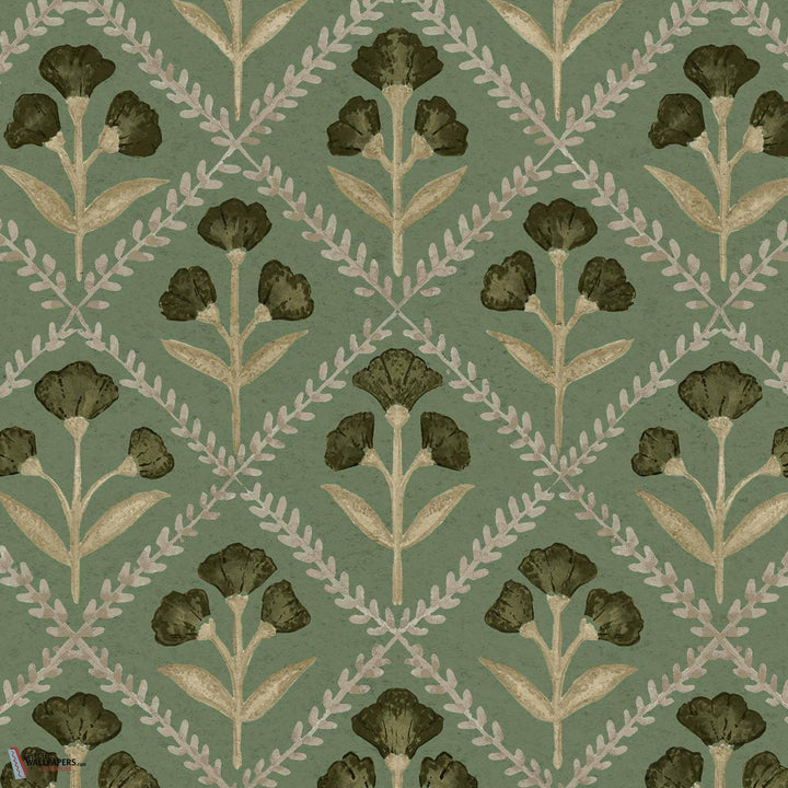 Poppy behang-Coordonne-Emerald-Non Woven-Rol-Selected Wallpapers-Interiors