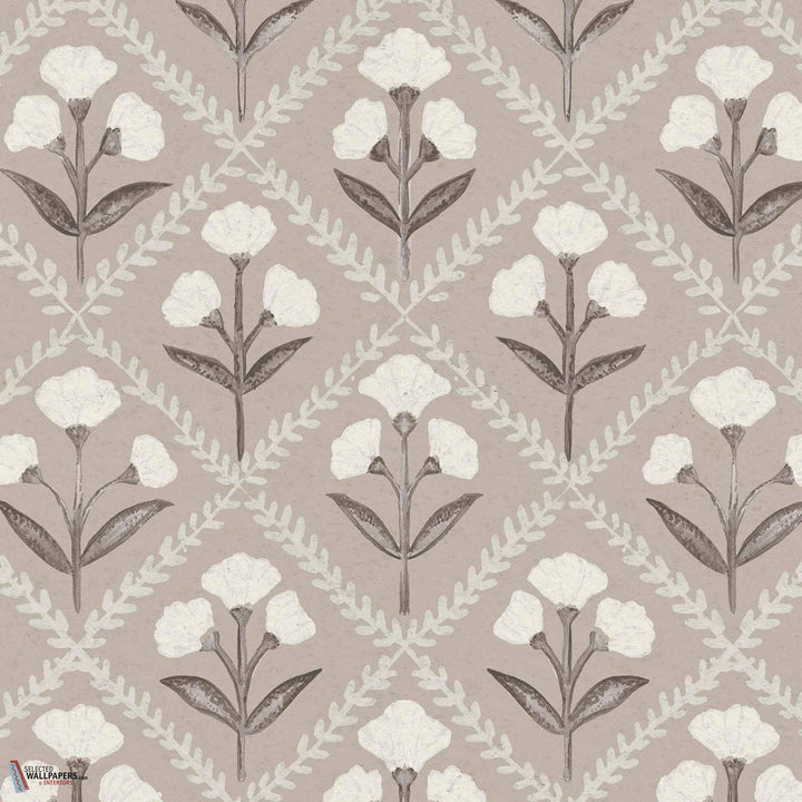 Poppy behang-Coordonne-Taupe-Non Woven-Rol-Selected Wallpapers-Interiors