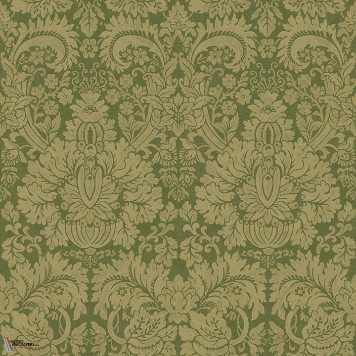 Queen's damask behang-GP&J Baker-Royal green-Rol-Selected Wallpapers-Interiors