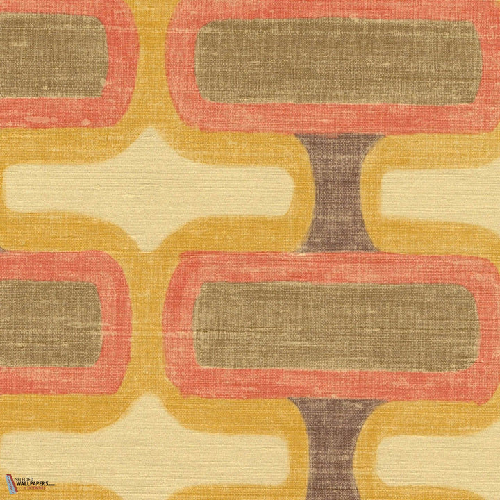 Rythme behang-Elitis-Sienne brûlée-Rol-Selected Wallpapers-Interiors