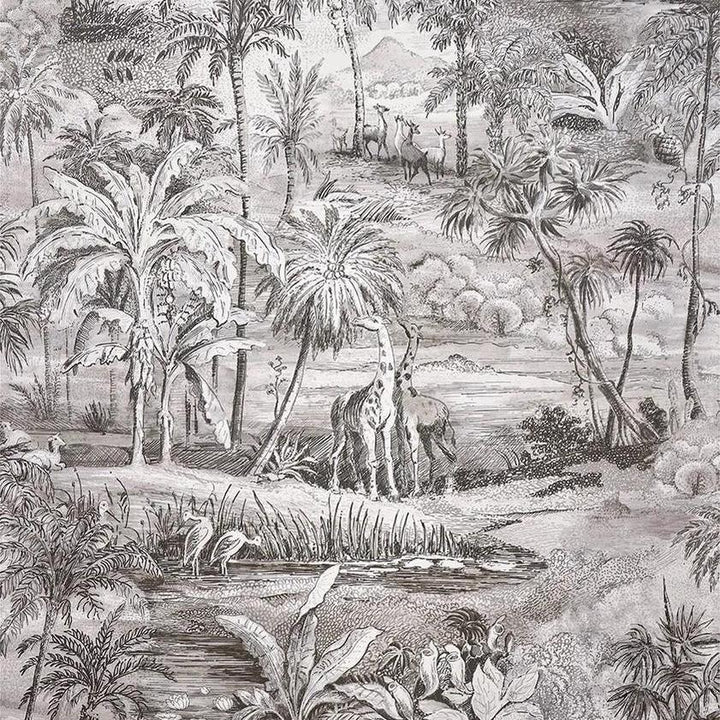 Safari behang-Pierre Frey-Charbon-Meter (M1)-Selected Wallpapers-Interiors