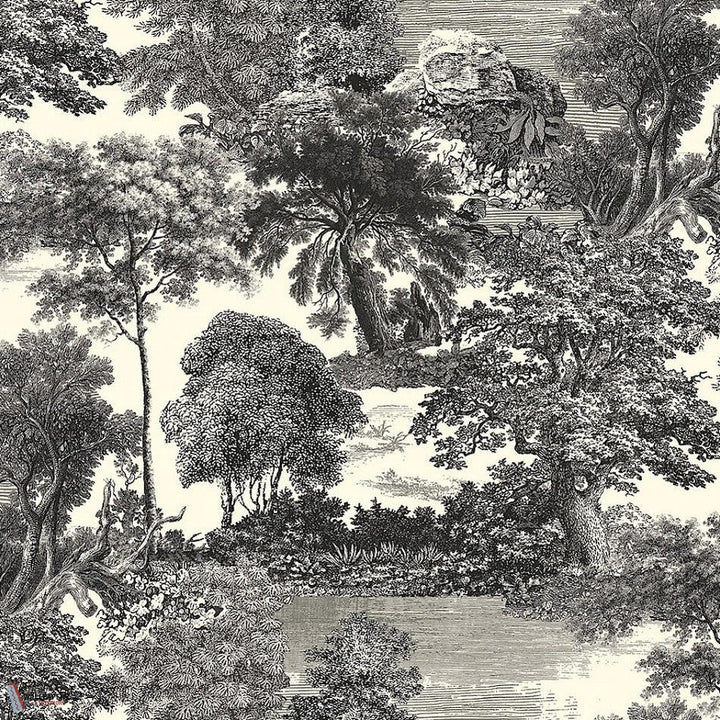 Salcey Forest behang-Masureel-wallpaper-tapete-Black-Paneel A-Selected-Wallpapers-Interiors