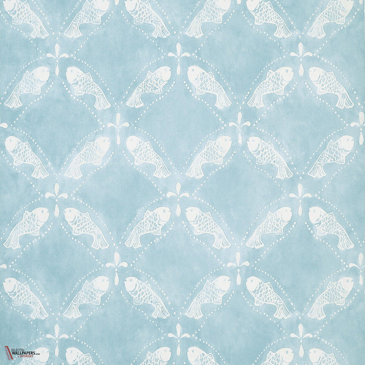 Santorini behang-Thibaut-Light blue-Rol-Selected Wallpapers-Interiors
