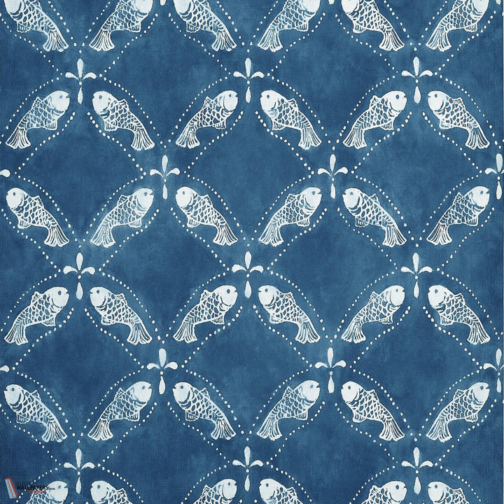 Santorini behang-Thibaut-Navy-Rol-Selected Wallpapers-Interiors