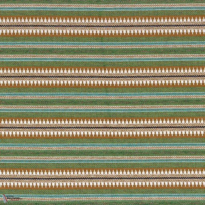Serapes stof-Casamance-Ocre vert-Meter (M1)-Selected Wallpapers-Interiors