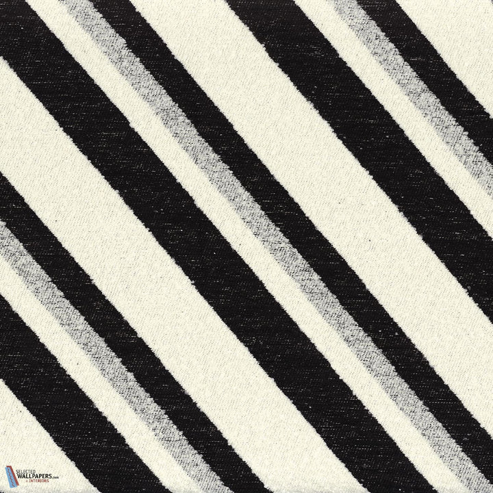 Slalom stof-Casamance-Kissen-Cushion-Noir-Meter (M1)-Selected Interiors