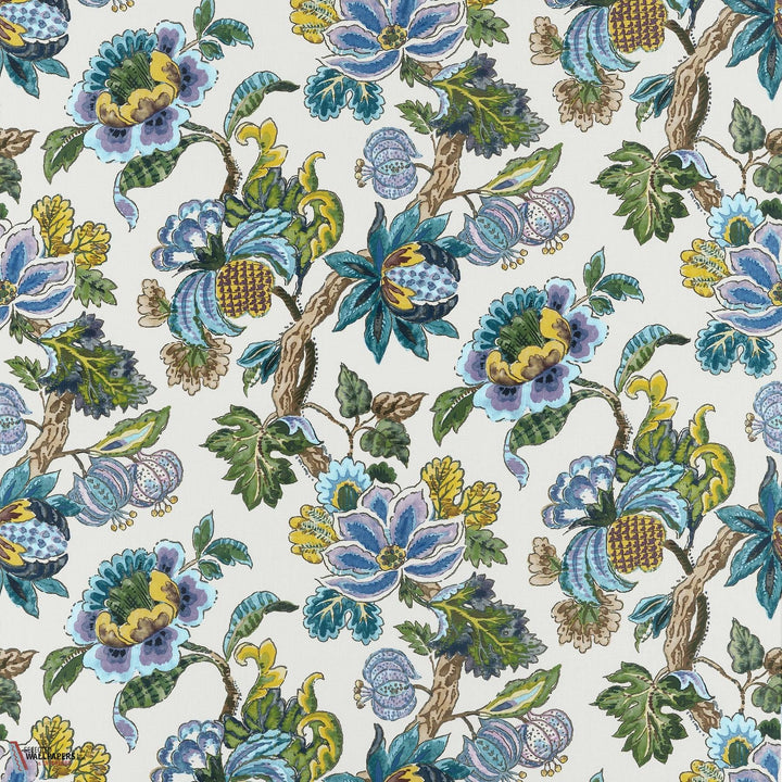 Stockbridge behang-Anna French-Lavender and blue-Rol-Selected Wallpapers-Interiors