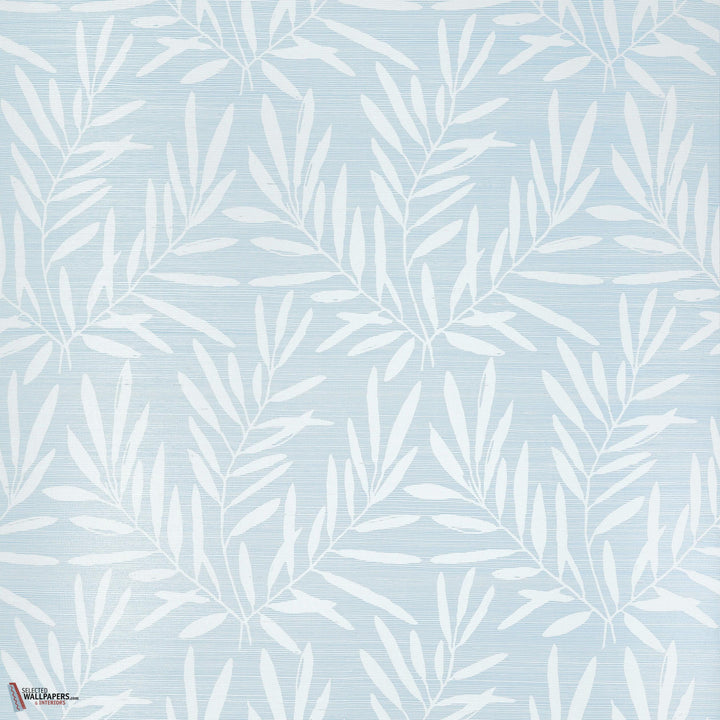 Summer leaves behang-Thibaut-Light blue-Rol-Selected Wallpapers-Interiors