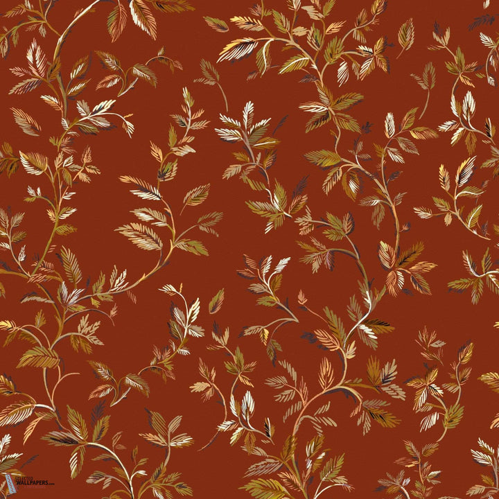 Tenango behang-Coordonne-Terracotta-Rol-Selected Wallpapers-Interiors