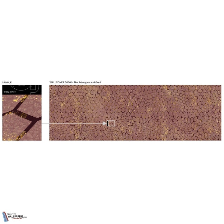 The Aubergine and Gold behang-behang-Daisy James-Selected Wallpapers &amp; Interiors