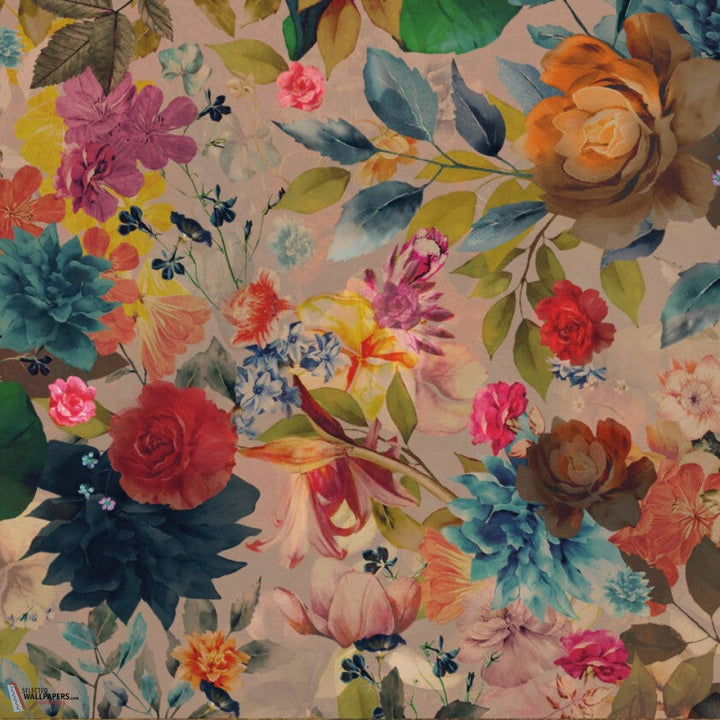 The Floret behang-behang-Daisy James-Multicolor-Vinyl-M2-Selected Wallpapers &amp; Interiors