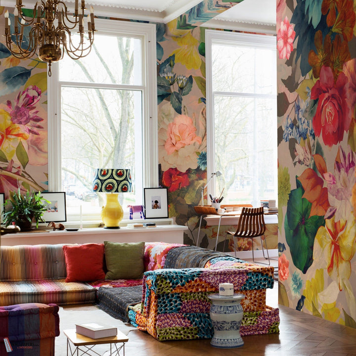 The Floret behang-behang-Daisy James-Selected Wallpapers &amp; Interiors