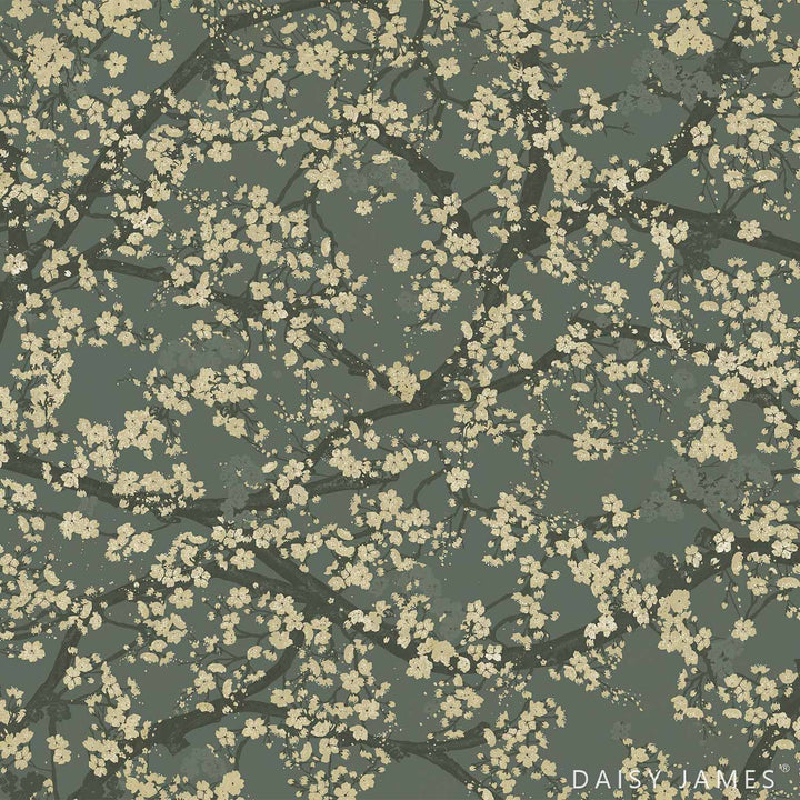 The Hana behang-Behang-Daisy James-Grey-Vinyl-M2-Selected Wallpapers &amp; Interiors