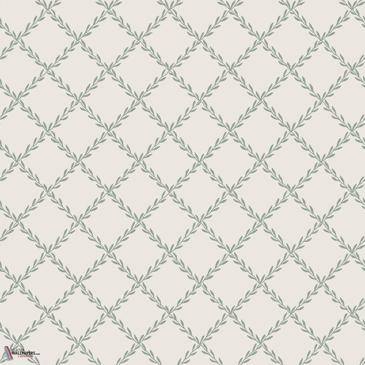 Trellis behang-Sandberg-Forest green-Rol-Selected Wallpapers-Interiors