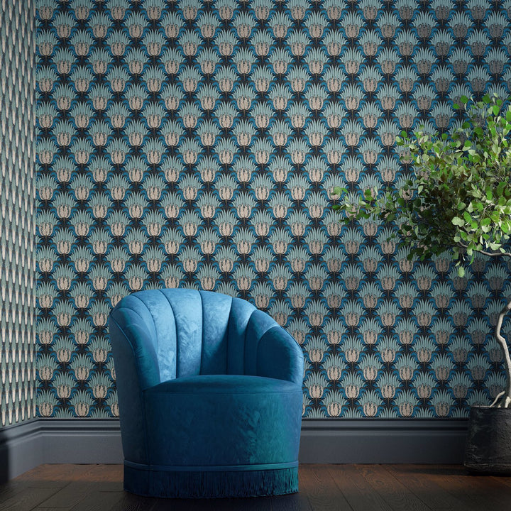 Tulip and Bird-behang-tapete-wallpaper-Morris & Co-Selected-Wallpapers-Interiors