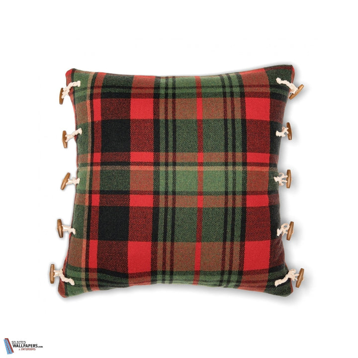 Tyrolean Plaid Kussen-Mind the Gap-Kissen-Cushion-Green/Red-50 x 50 cm-Selected Interiors