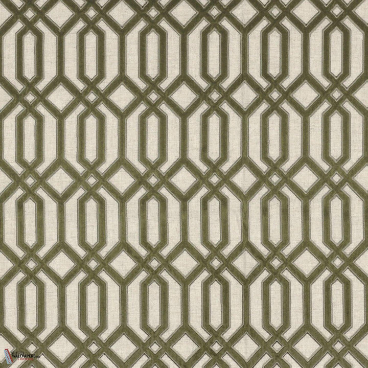 Vibrations stof-Casamance-Vert-Meter (M1)-Selected Wallpapers-Interiors