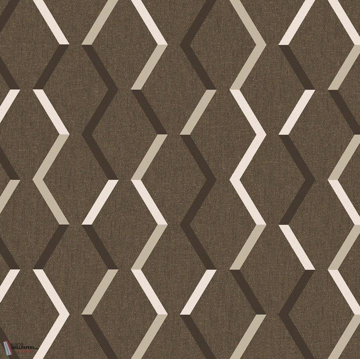 Zigzag behang-Masureel-Tobacco-Rol-Selected Wallpapers-Interiors