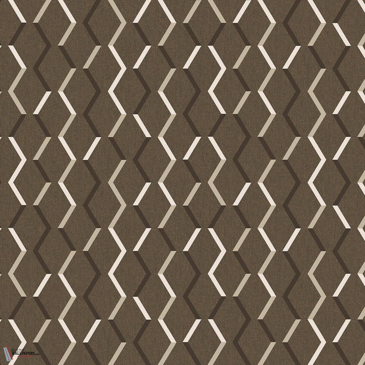Zigzag behang-Masureel-Tobacco-Rol-Selected Wallpapers-Interiors
