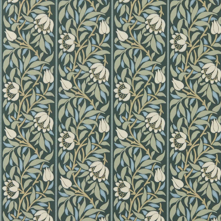 Peony Trellis behang-Morris & Co-Bayleaf/Slate-Rol-Selected Wallpapers-Interiors