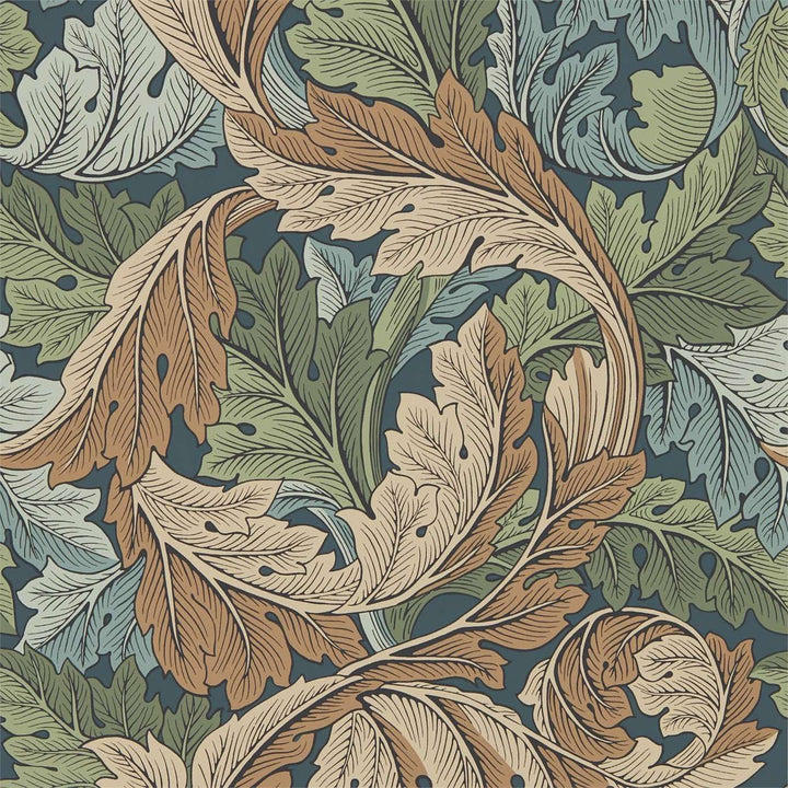 Acanthus-behang-Tapete-Morris & Co-Slate Blue/Thyme-Rol-216440-Selected Wallpapers