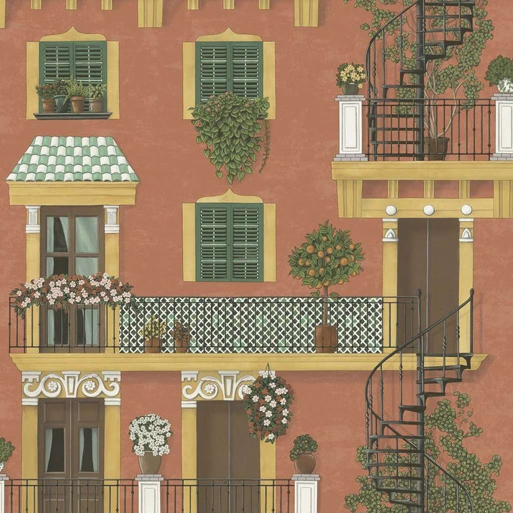 Alfaro-behang-Tapete-Cole & Son-Terracotta-Rol-117/4011-Selected Wallpapers