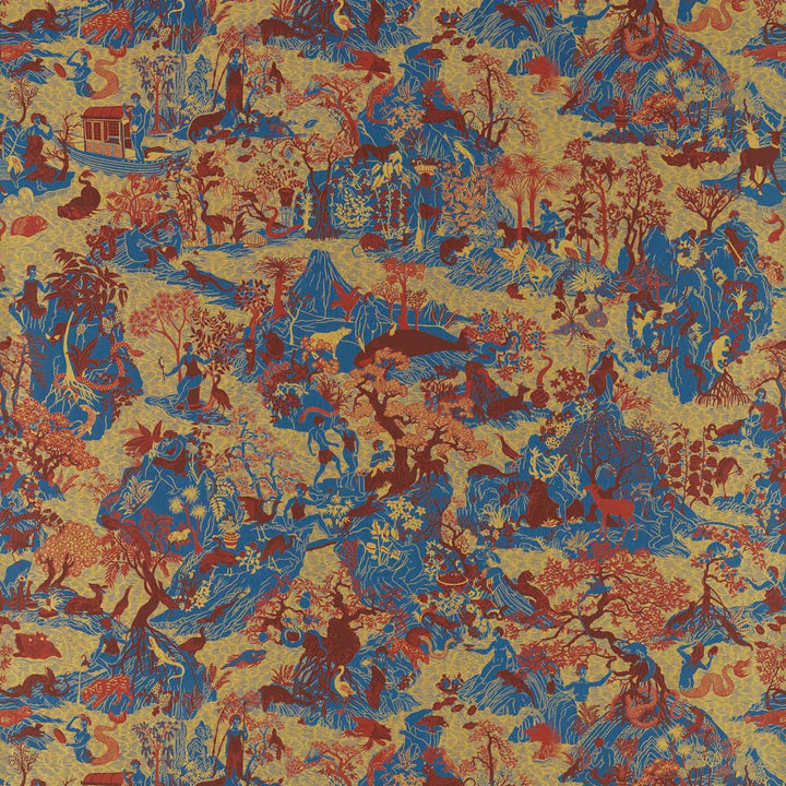 Avalons-Behang-Tapete-Zoffany-Como Blue-Meter (M1)-313021-Selected Wallpapers