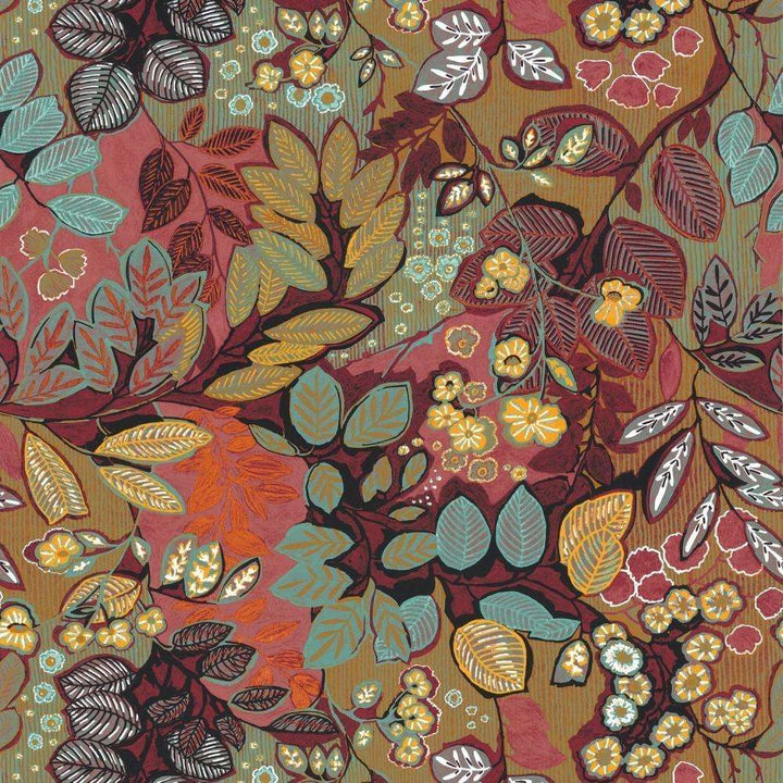 Belle de Nuit-behang-Tapete-Casamance-Grenat-Rol-75090916-Selected Wallpapers