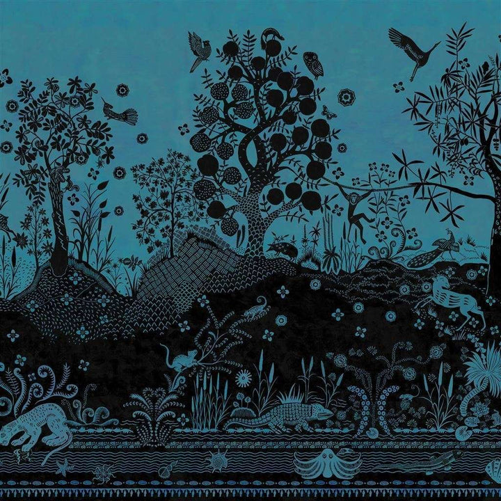 Bois Paradis-behang-Tapete-Designers Guild-Bleu Nigelle-Set-PCL7030/03-Selected Wallpapers