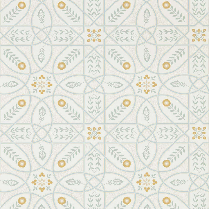 Brophy Trellis-behang-Tapete-Morris & Co-Ivory Sage-Rol-216700-Selected Wallpapers
