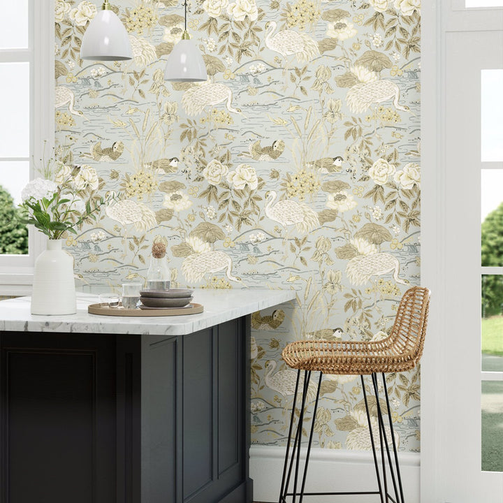 Crane & Frog-Behang-Tapete-Sanderson-Selected Wallpapers