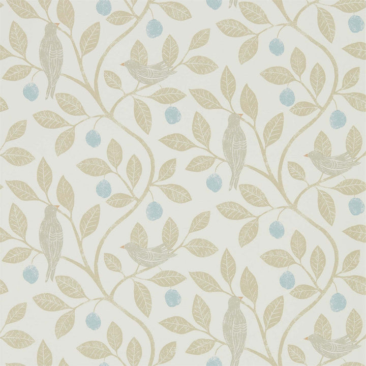 Damson Tree-behang-Tapete-Sanderson-Denim/Barley-Rol-216364-Selected Wallpapers