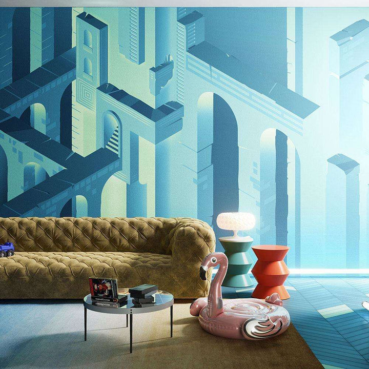 Digi-Maze-behang-Tapete-Inkiostro Bianco-Selected Wallpapers
