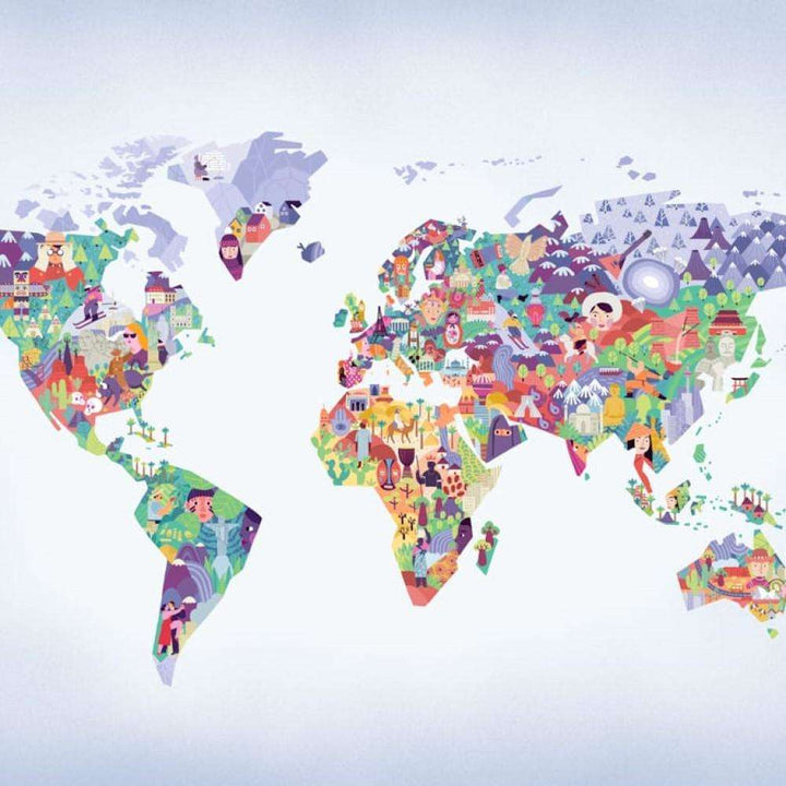 Diversity Map-behang-Tapete-Coordonne-Lilac-Non Woven-9700060-Selected Wallpapers