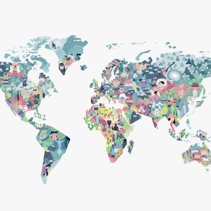 Diversity Map-behang-Tapete-Coordonne-Snow-Non Woven-9700061-Selected Wallpapers