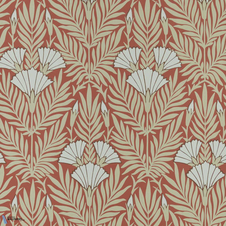 Floral Fanfare-Behang-Tapete-1838 wallcoverings-Coral-Rol-2311-171-02-Selected Wallpapers