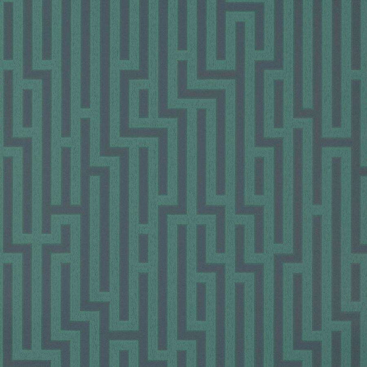Fretwork-behang-Tapete-GP&J Baker-Indigo/Teal-Rol-BW45007.9-Selected Wallpapers
