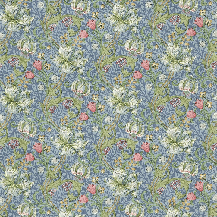 Golden Lily stof-Fabric-Tapete-Morris & Co-Mineral-Meter (M1)-DMFPGL211-Selected Wallpapers