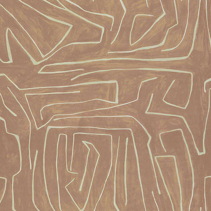 Graffito stof-Fabric-Tapete-Kelly Wearstler-Salmon/Cream-Meter (M1)-GWF-3530.117-Selected Wallpapers