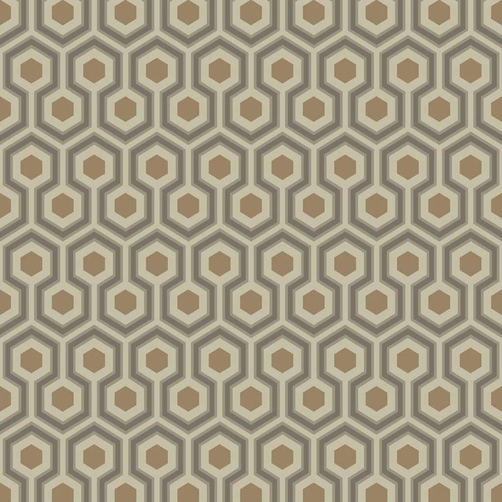 Hicks' Hexagon-behang-Tapete-Cole & Son-Metallic Bronze-Rol-95/3017-Selected Wallpapers