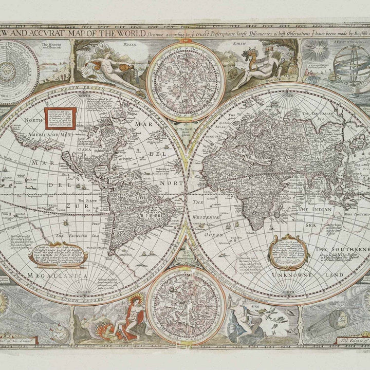 Historical Map Textile-Behang-Tapete-Coordonne-Selected Wallpapers