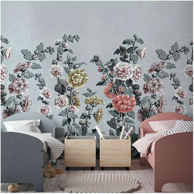 Holly Hock-behang-Tapete-Les Dominotiers-Selected Wallpapers