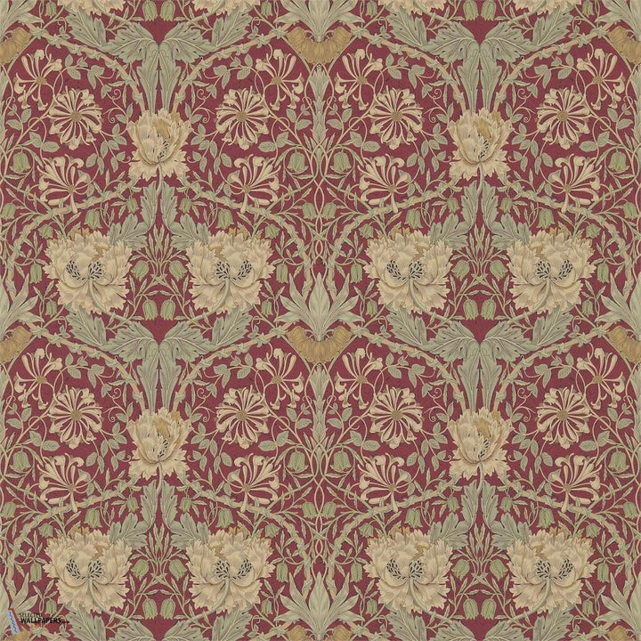 Honeysuckle and Tulip-behang-Tapete-Morris & Co-Red/Gold-Rol-214700-Selected Wallpapers