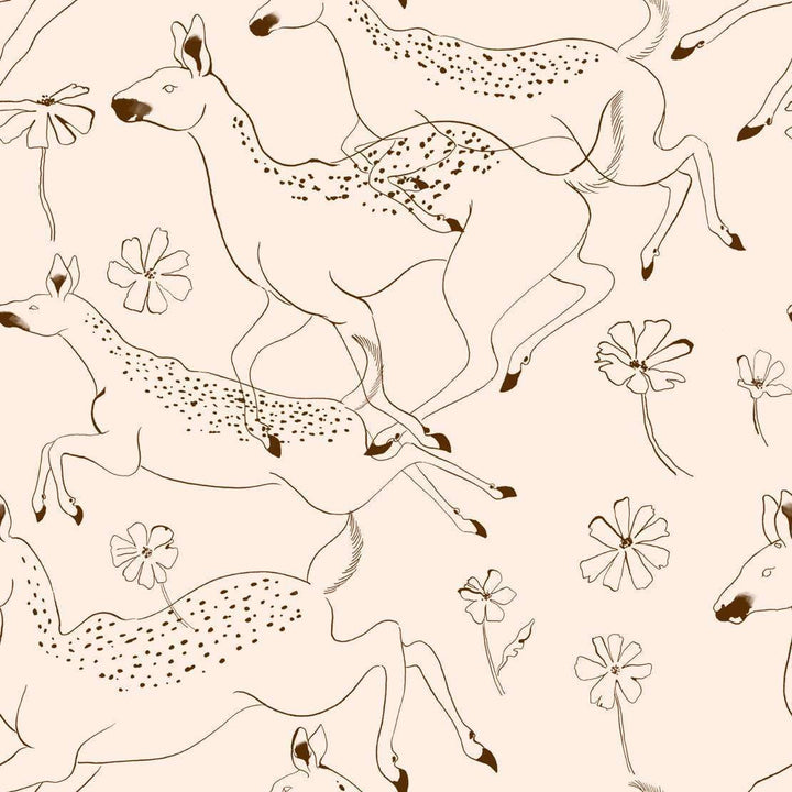 Jumping Bambis-behang-Tapete-Coordonne-Peach-Rol-9700161-Selected Wallpapers
