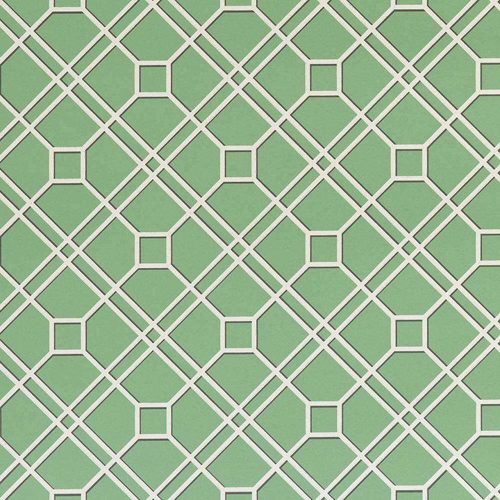 Langdale Trellis-behang-Tapete-GP&J Baker-Green-Rol-BW45071.10-Selected Wallpapers