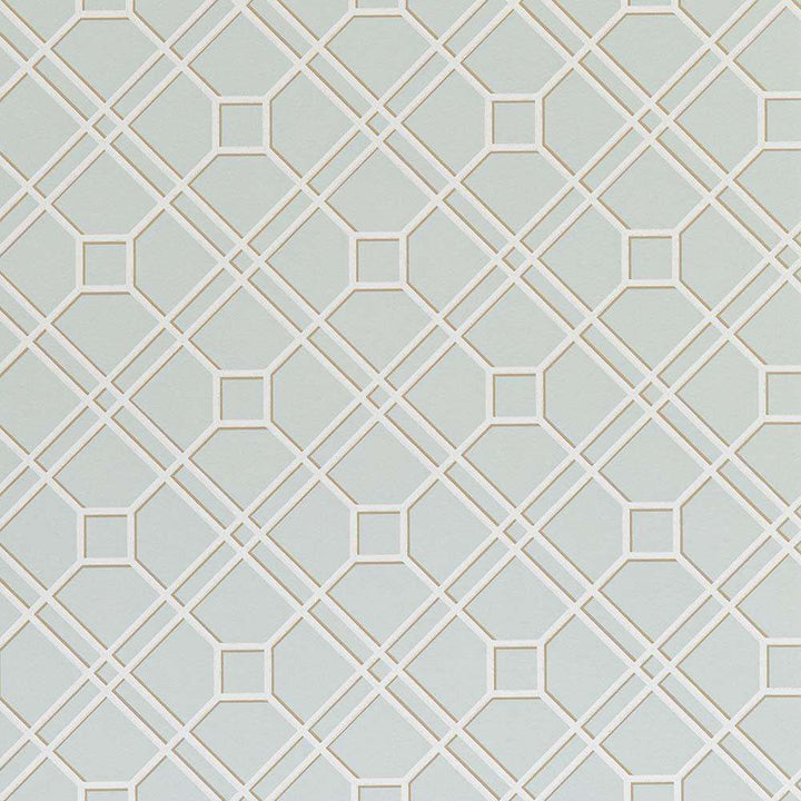 Langdale Trellis-behang-Tapete-GP&J Baker-Soft Aqua-Rol-BW45071.11-Selected Wallpapers